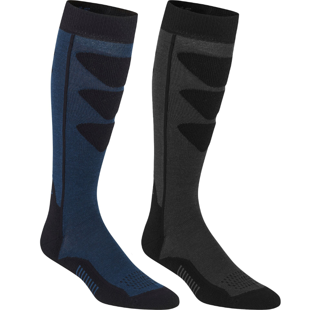 Alpine Ski Socks 2-pack Brown/Navy