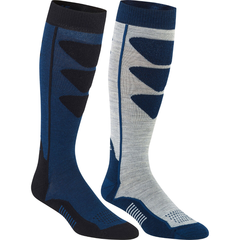 Alpine Ski Socks 2-pack Grey/Navy