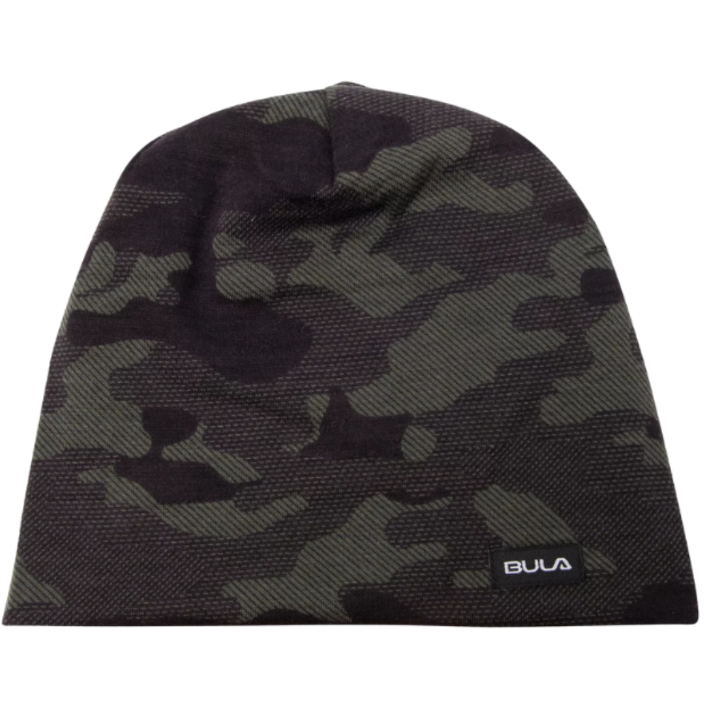 Camo Printed Wool Beanie Junior Dark Olive