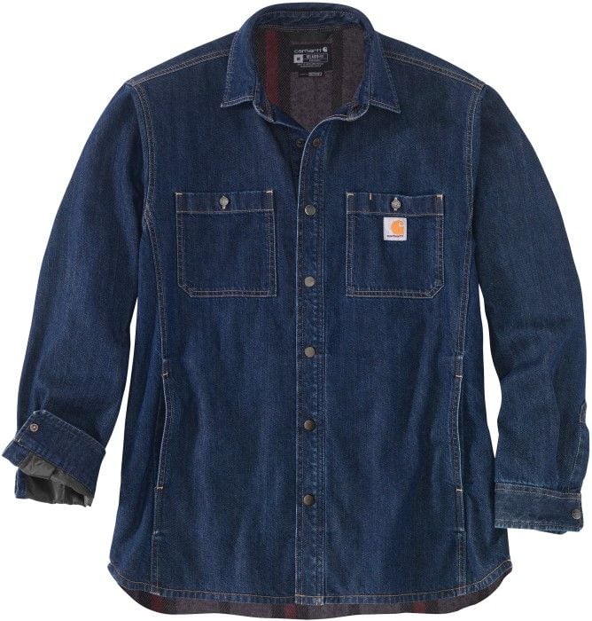 Carhartt M's Denim Fleece Lined Snap Front Shirt Glacier