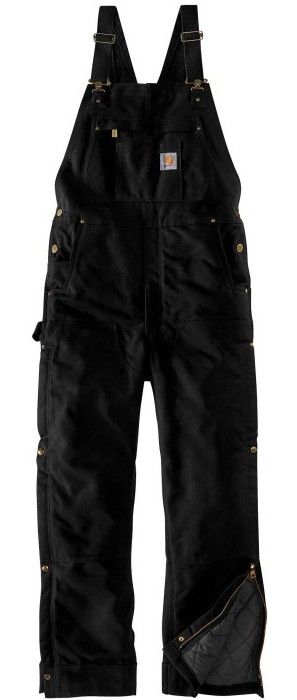 Carhartt M's Firm Duck Insulated Bib Overall Black