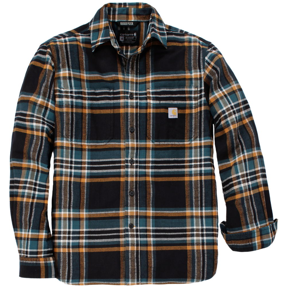 Carhartt M's Flannel Long-Sleeve Plaid Shirt Black