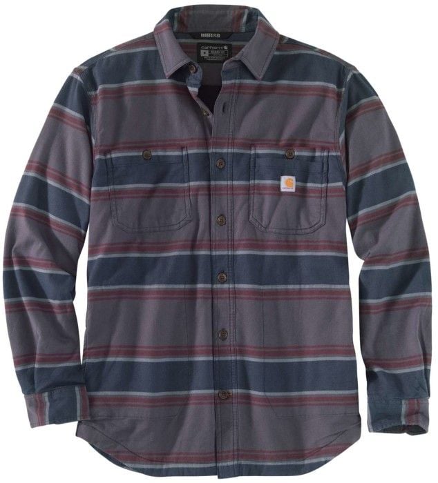 Carhartt M's Hamilton Fleece Lined Shirt Shadow Stripe