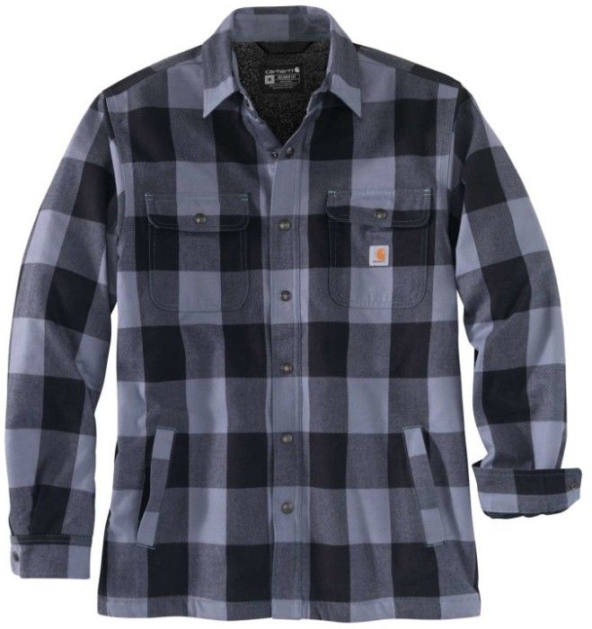Carhartt M's Hubbard Sherpa Lined Shirt Jac Folkstone Gray