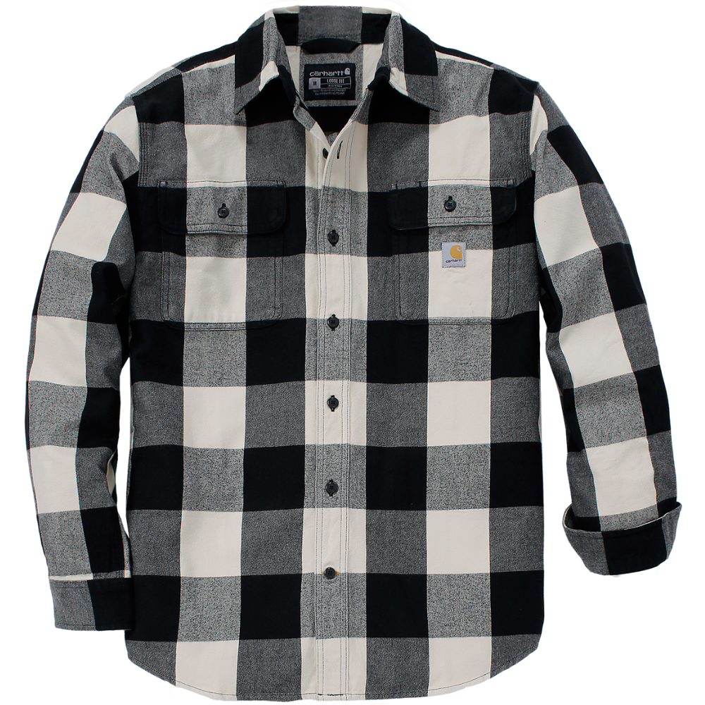 Carhartt M's Long-Sleeve Plaid Shirt Oat Milk