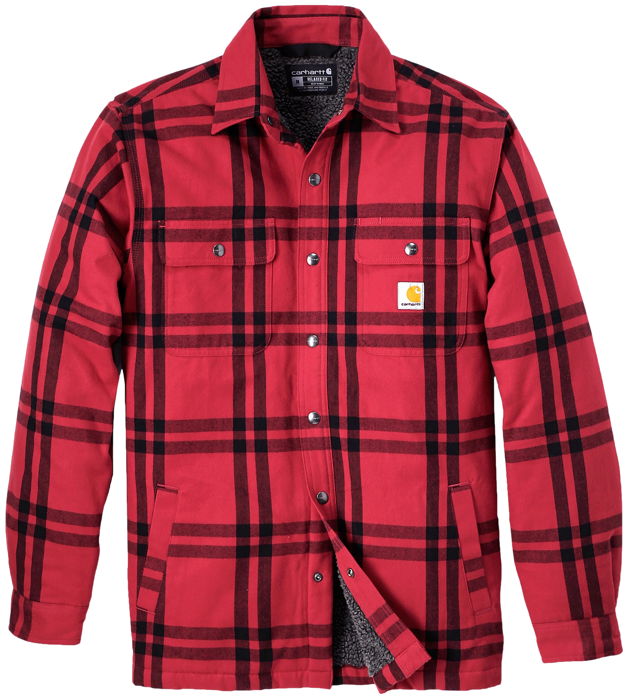 Carhartt M's Roane Hooded Shirt Jacket Crabapple