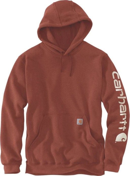 Carhartt M's Sleeve Logo Hooded Sweatshirt Aubrun Heather
