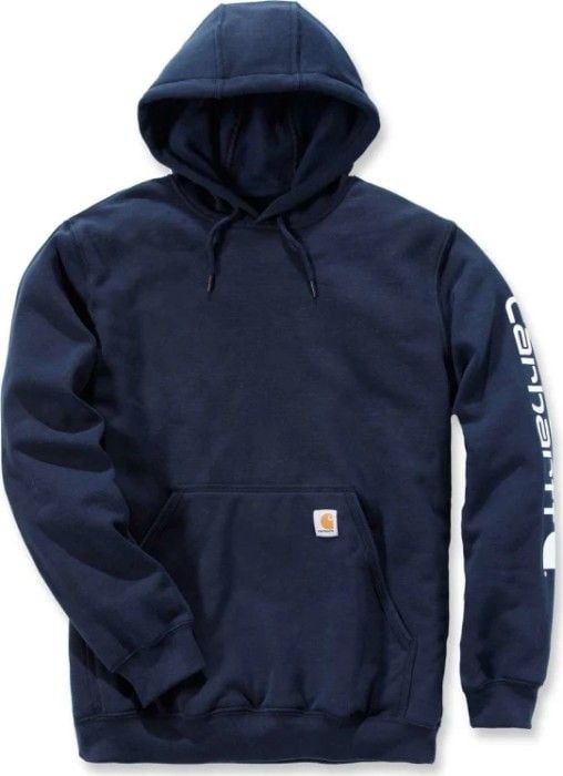 Carhartt M's Sleeve Logo Hooded Sweatshirt Navy