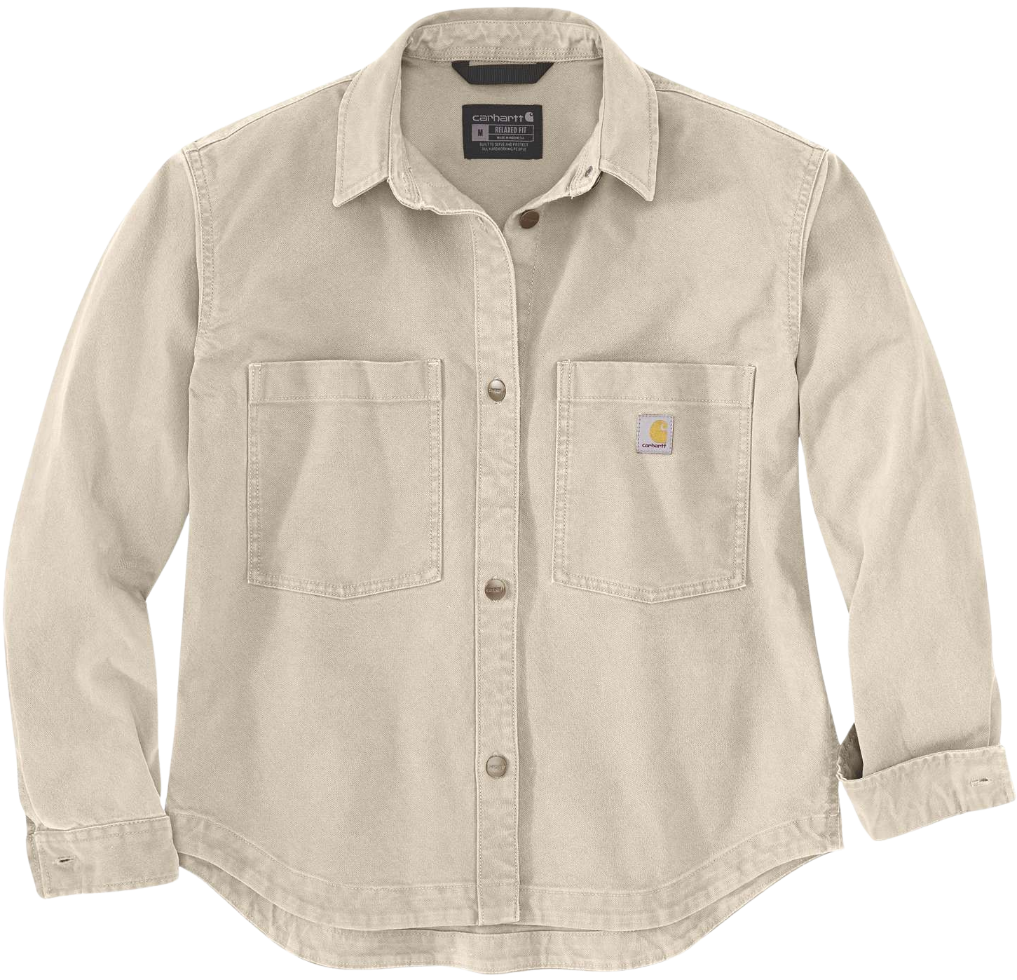 Carhartt W's Heavyweight Duck Overshirt Oat Milk