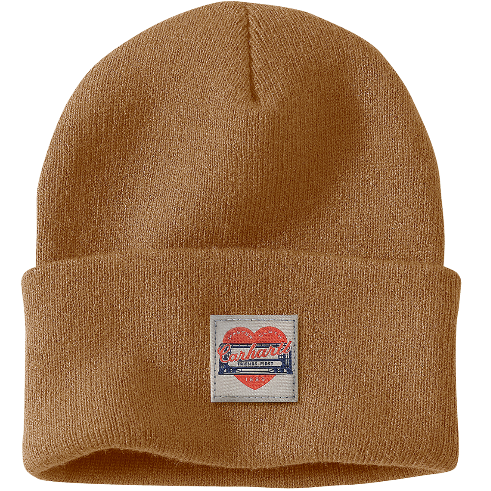 Carhartt W's Knit Heart Patch Beanie Carhartt® Brown