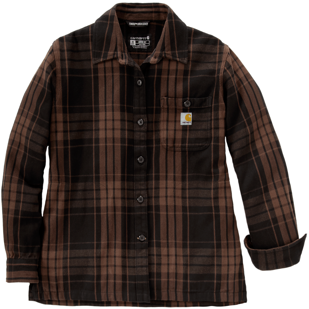 Carhartt W's Loose Fit Twill Plaid Shirt Black