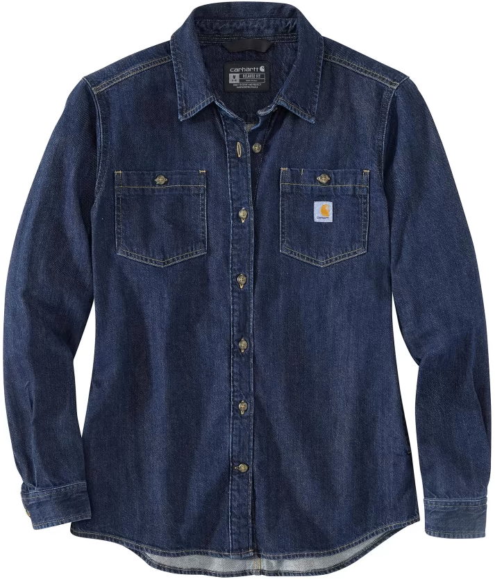 Carhartt W's Midweight Denim L/S Shirt Zion