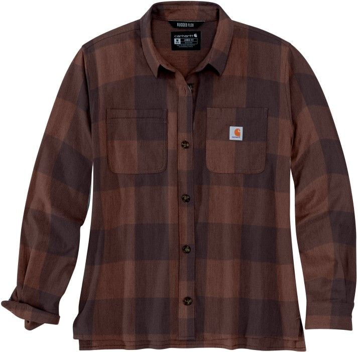 Carhartt W's Midweight Flannel L/S Plaid Shirt Blackberry