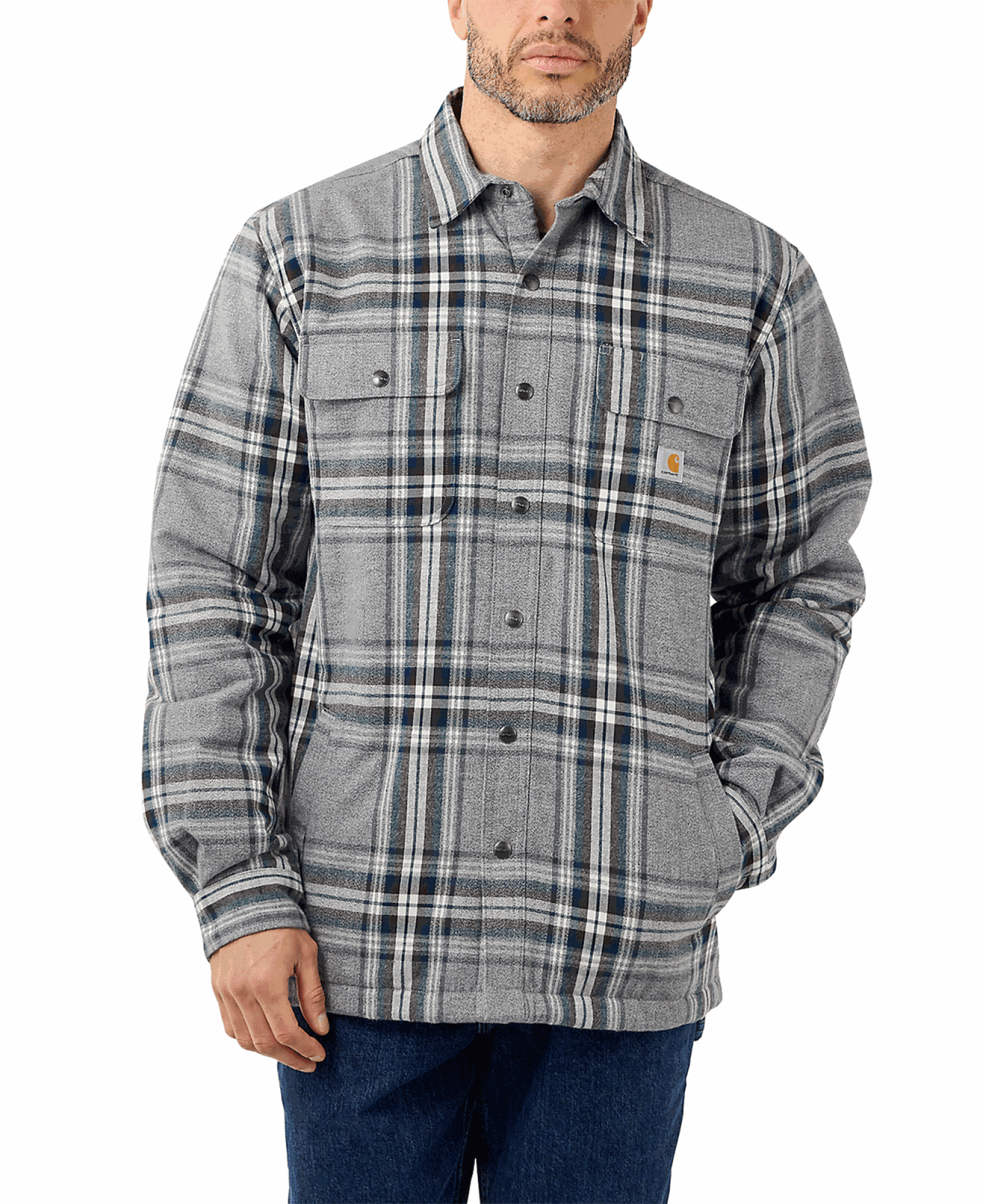Flannel Sherpa Lined Asphalt