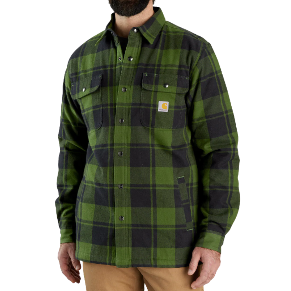 Flannel Sherpa-Lined Shirt Jac Chive