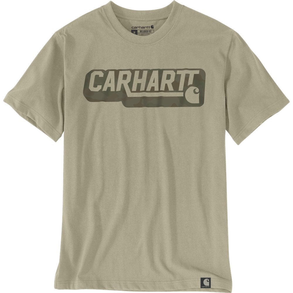 Irvine Relaxed Camo Logo T-Shirt Faded Fatigue