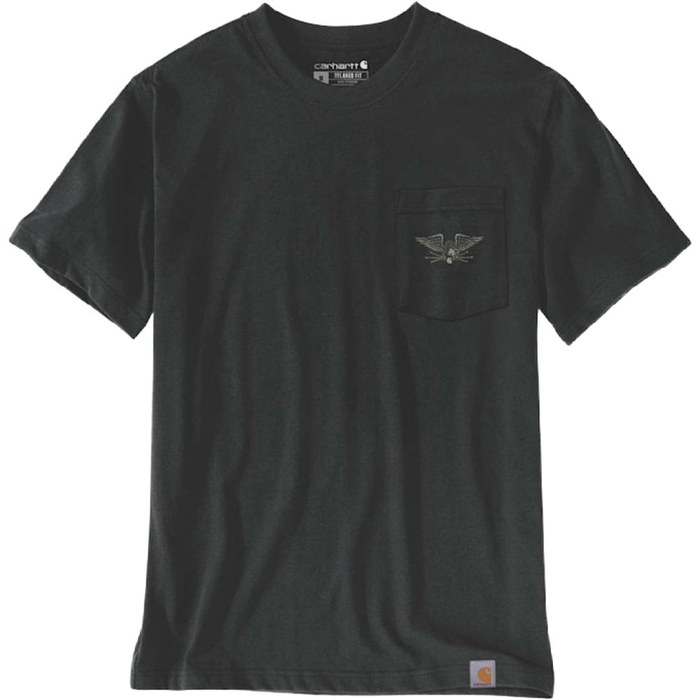 Irvine Relaxed Hardwork Eagle T-Shirt Black