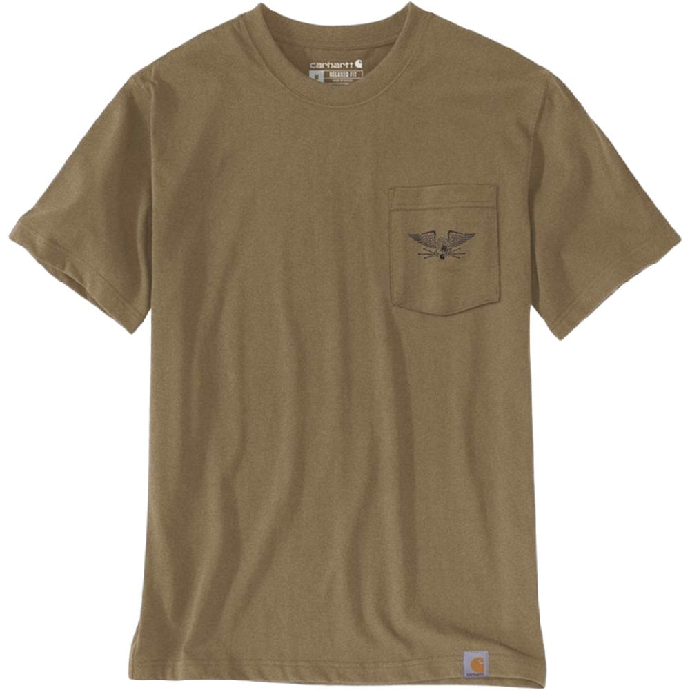 Irvine Relaxed Hardwork Eagle T-Shirt Night Fatigue Heather