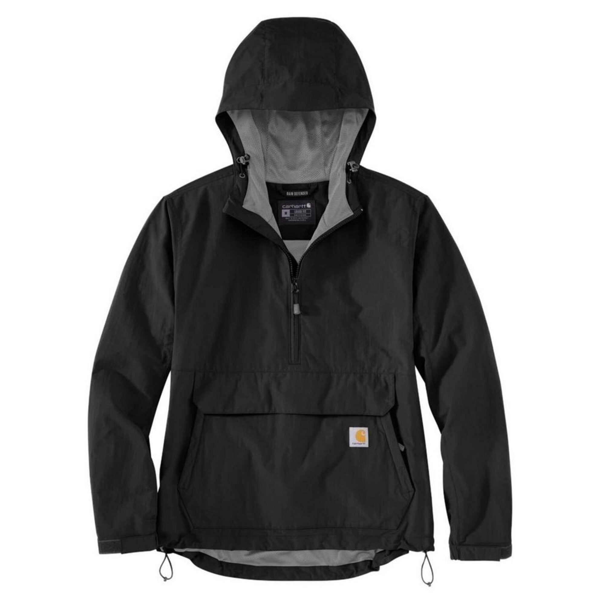 Lightweight Packable Anorak Black