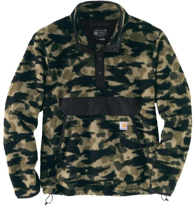 M's Relaxed Fit Fleece Pullover Black Blind Duck Camo