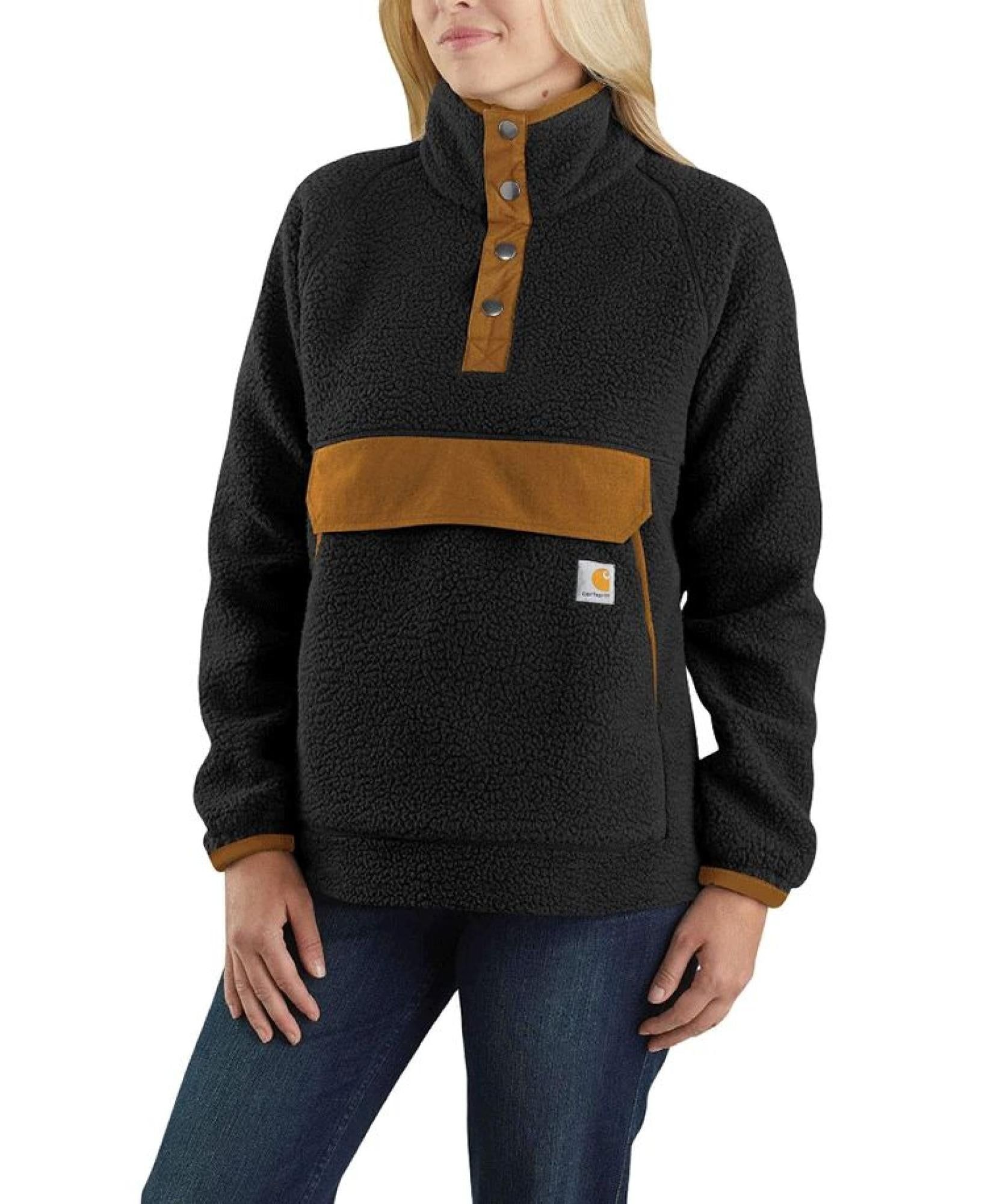 Relaxed Fit Fleece Pullover Black