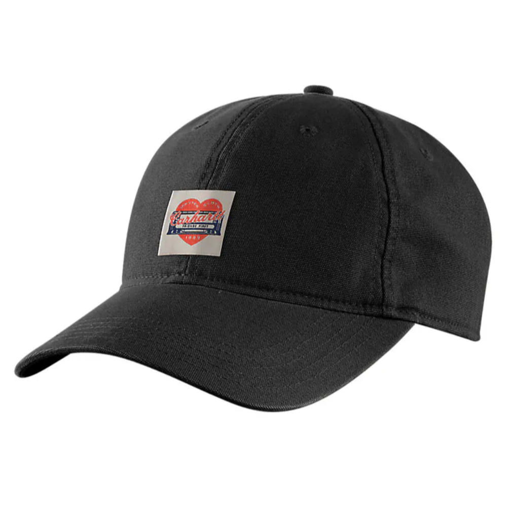 W's Heart Patch Canvas Cap Black