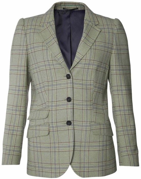 Advie Tweed Blazer Women Willow Green Checked