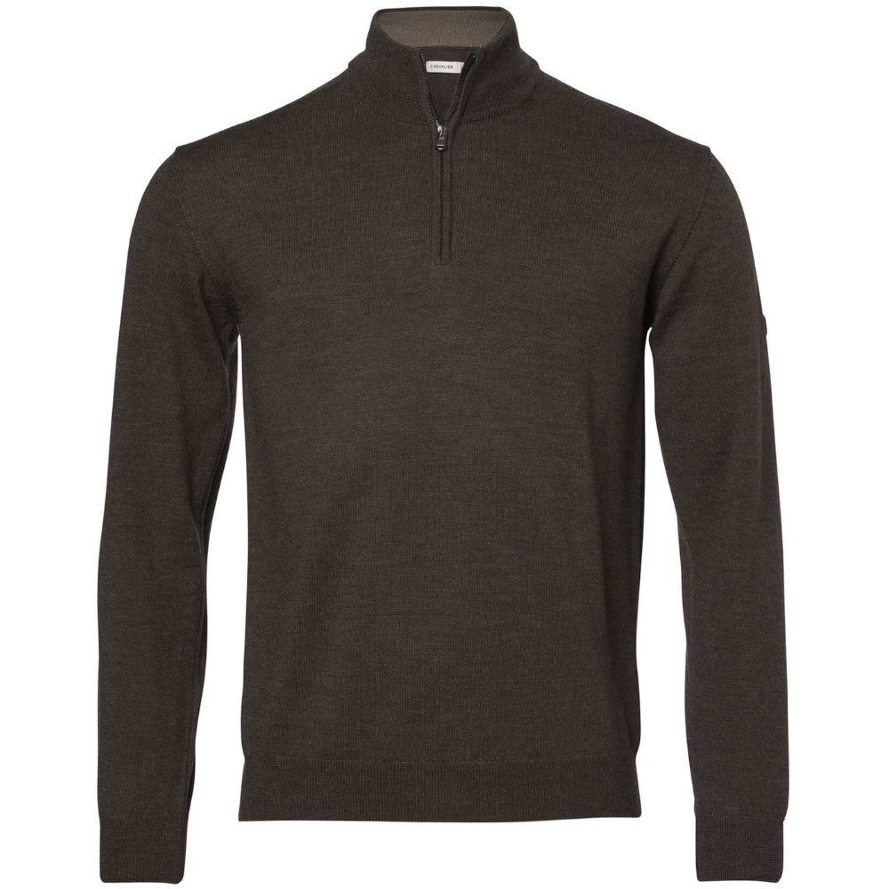 Aston Half Zip Merino Pullover Men Dark Green