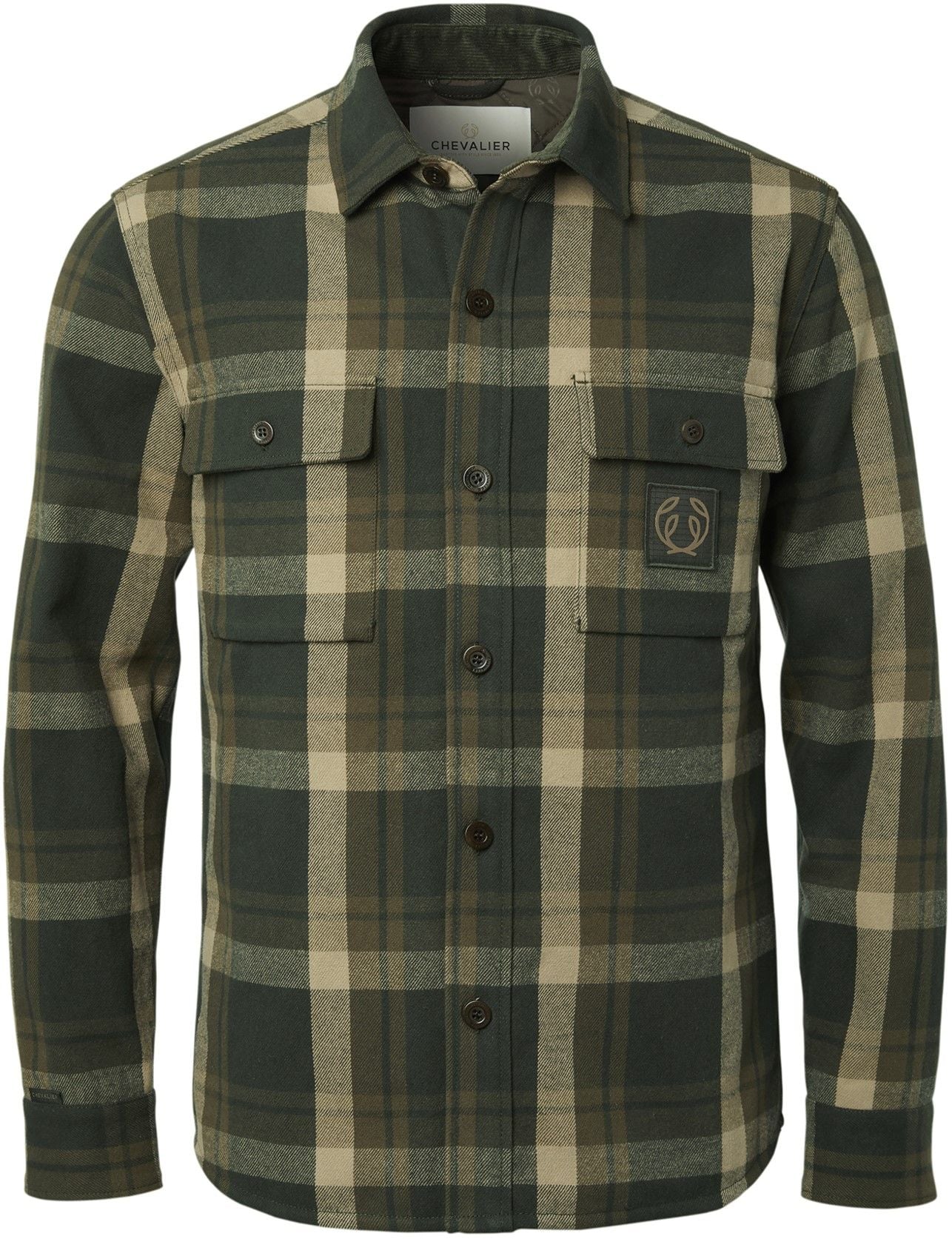 Axe Overshirt Men Green Checked
