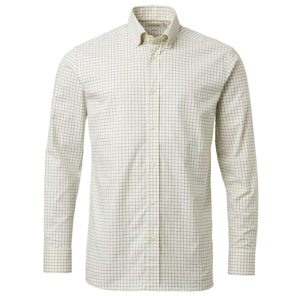 Baron Shooting Fit Stretch Shirt Men Highland Green Tattersall