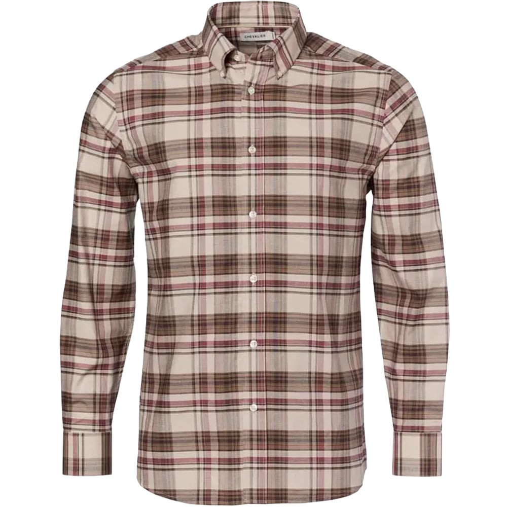 Betley Regular Fit Shirt Men Millet Brown Checked
