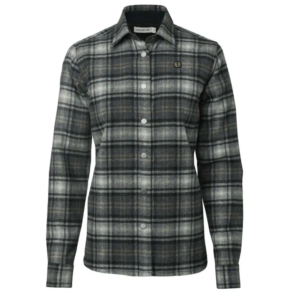 Champ Wool Overshirt Women Charcoal Checked
