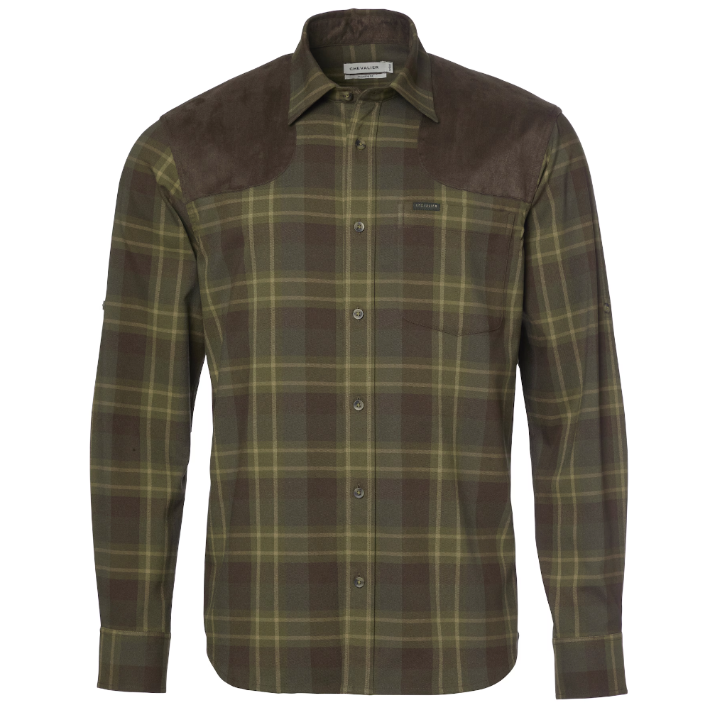 Chill Shooting Fit Coolmax Shirt Men Pinegrove Green Checked