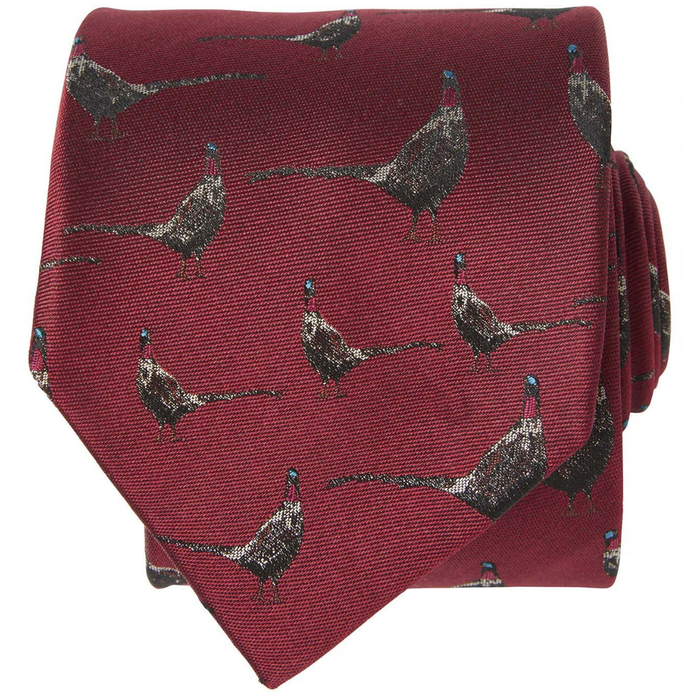 Dixter Silk Tie Fox Red Pheasant