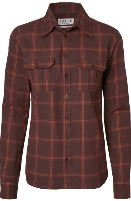 Eagle Flannel Shirt Women Fox Red Checked
