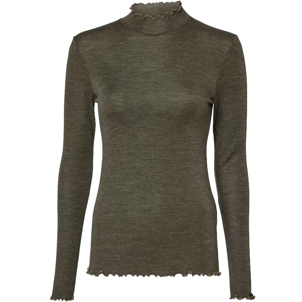 Haven Longsleeve Wool Top Women Dark Autumn Green