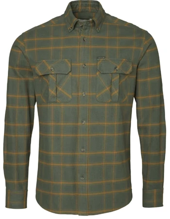 Hawk Flannel Shirt Men Leaf Green