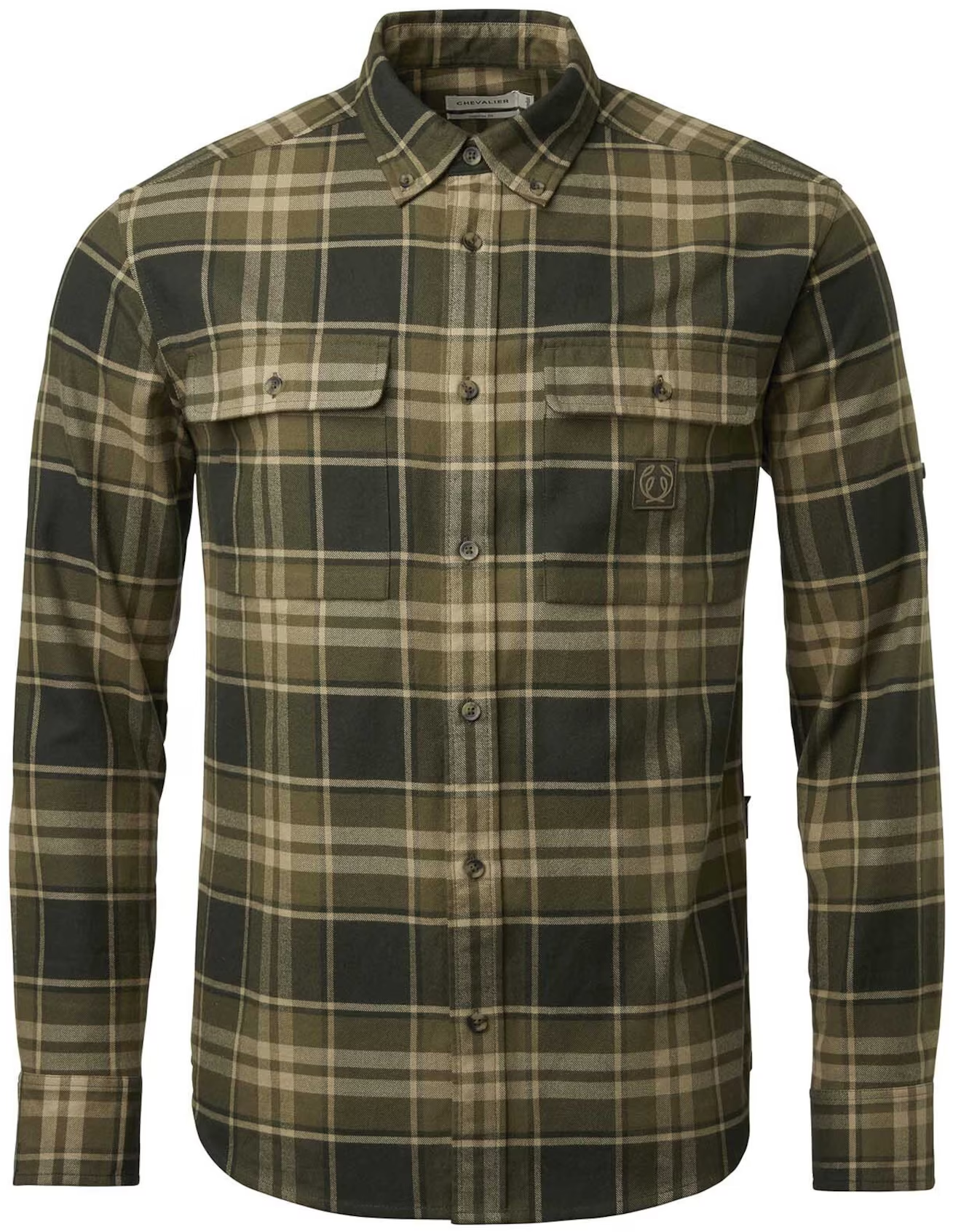 Heron Flannel Shirt Men Evergreen Checked