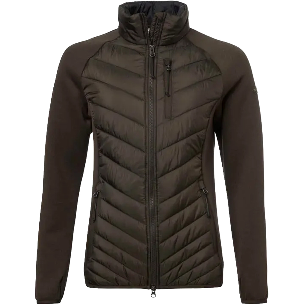Hunter Hybrid Jacket Women Leather Brown