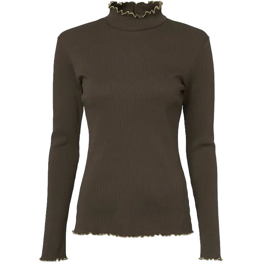 Kelly Longsleeve Top Women Leather Brown
