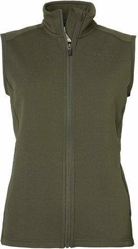 Lenzie Fleece Vest Women Dark Green