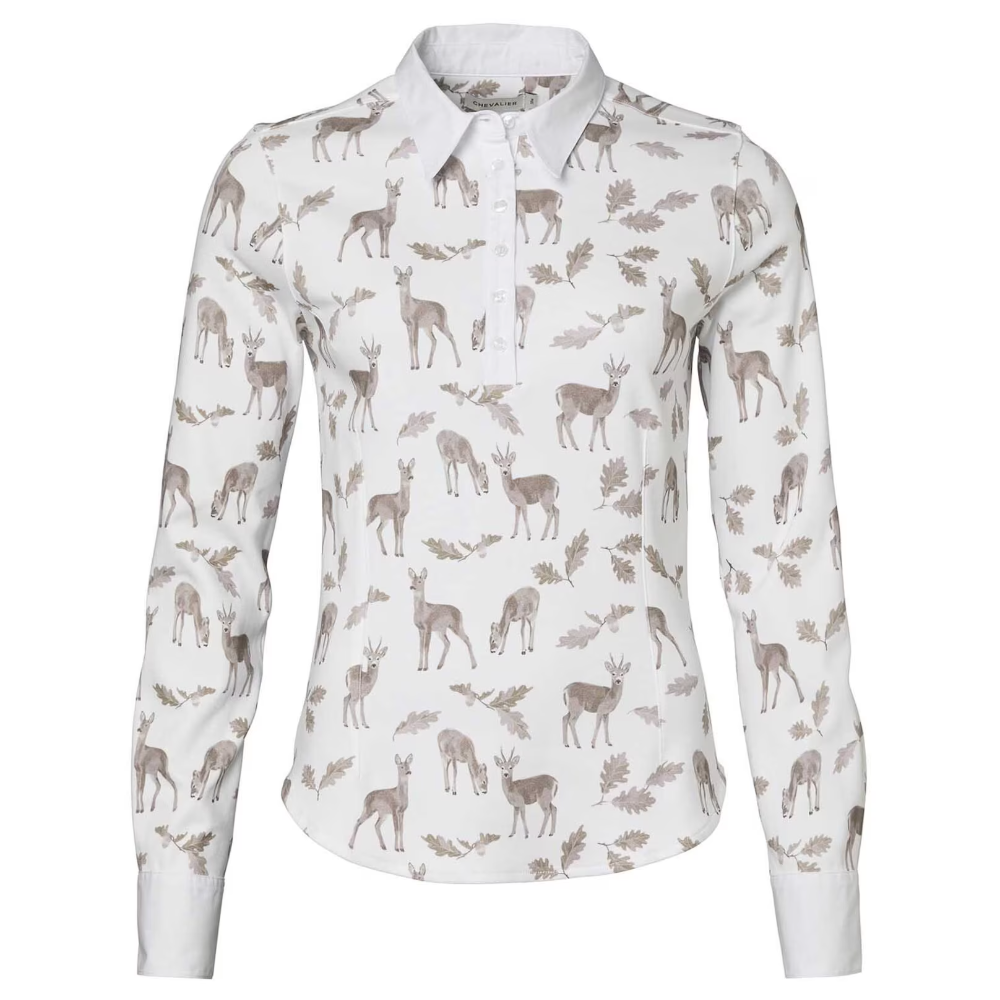 Leslie Half Placket Jersey Shirt Women Oh Deer Pink
