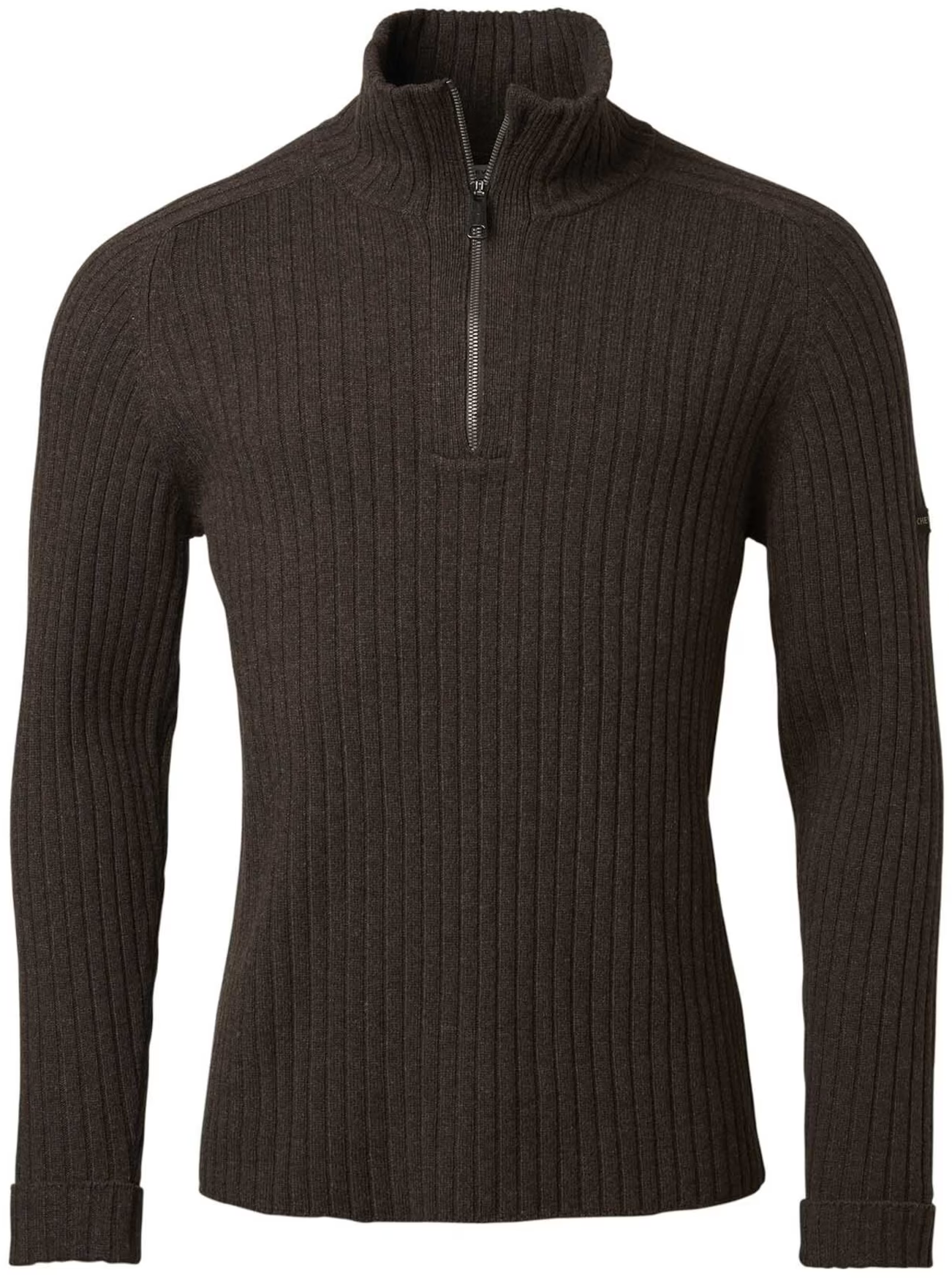 M's Antony Half Zip Wool Pullover Antler Brown