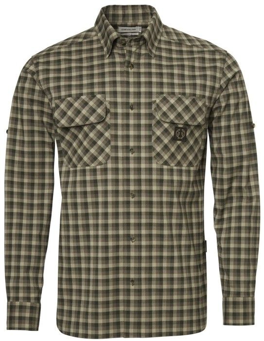 M's Creek Shooting Fit Coolmax Shirt Mink Brown Checked