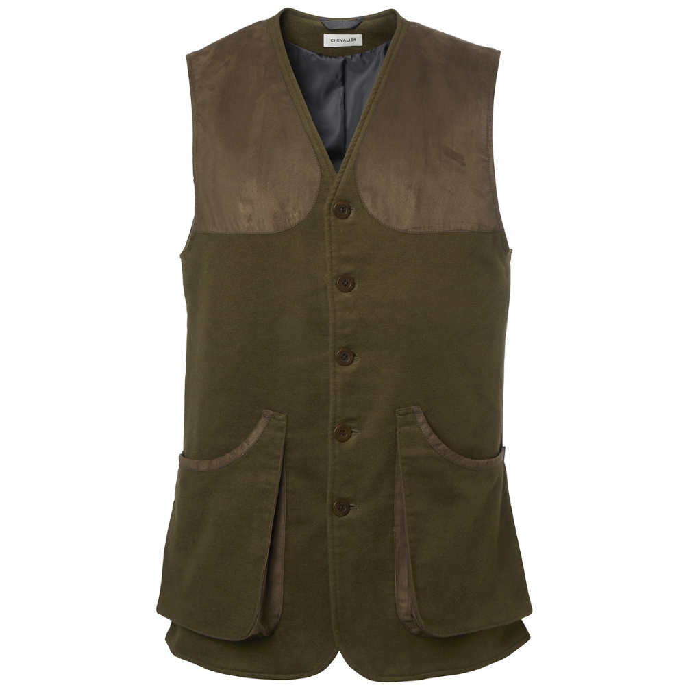 M's Preston Moleskin Shooting Vest Forest Green