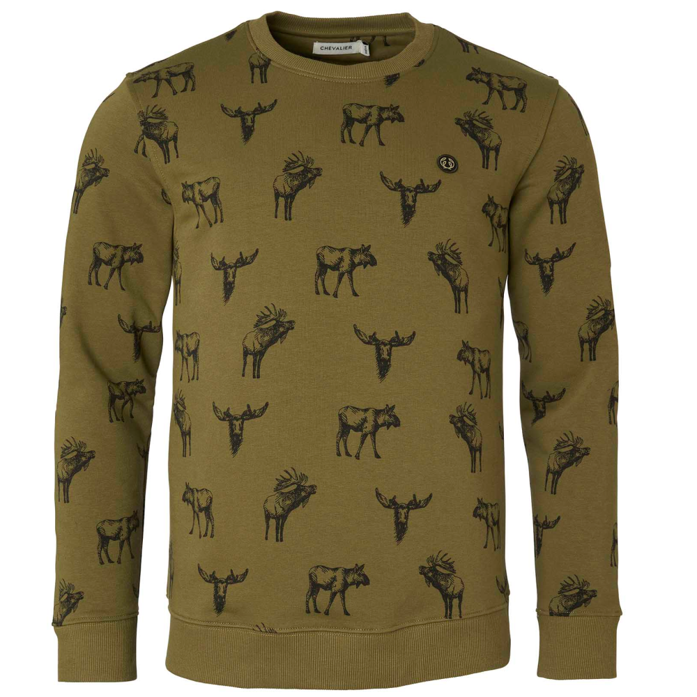 Moose Sweatshirt Men Forest Green Moose
