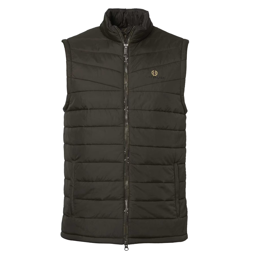 Quintin Padded Vest Men Leather Brown