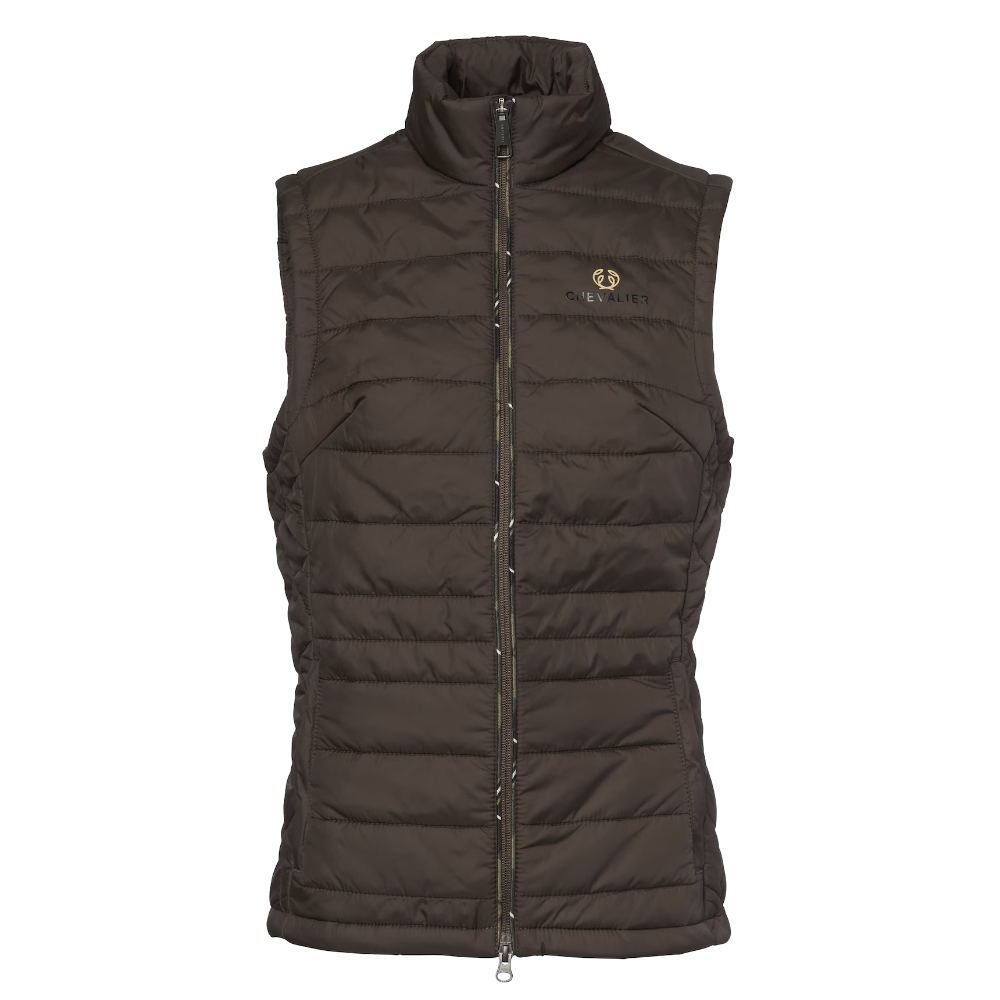 Quintin Padded Vest Women Leather Brown