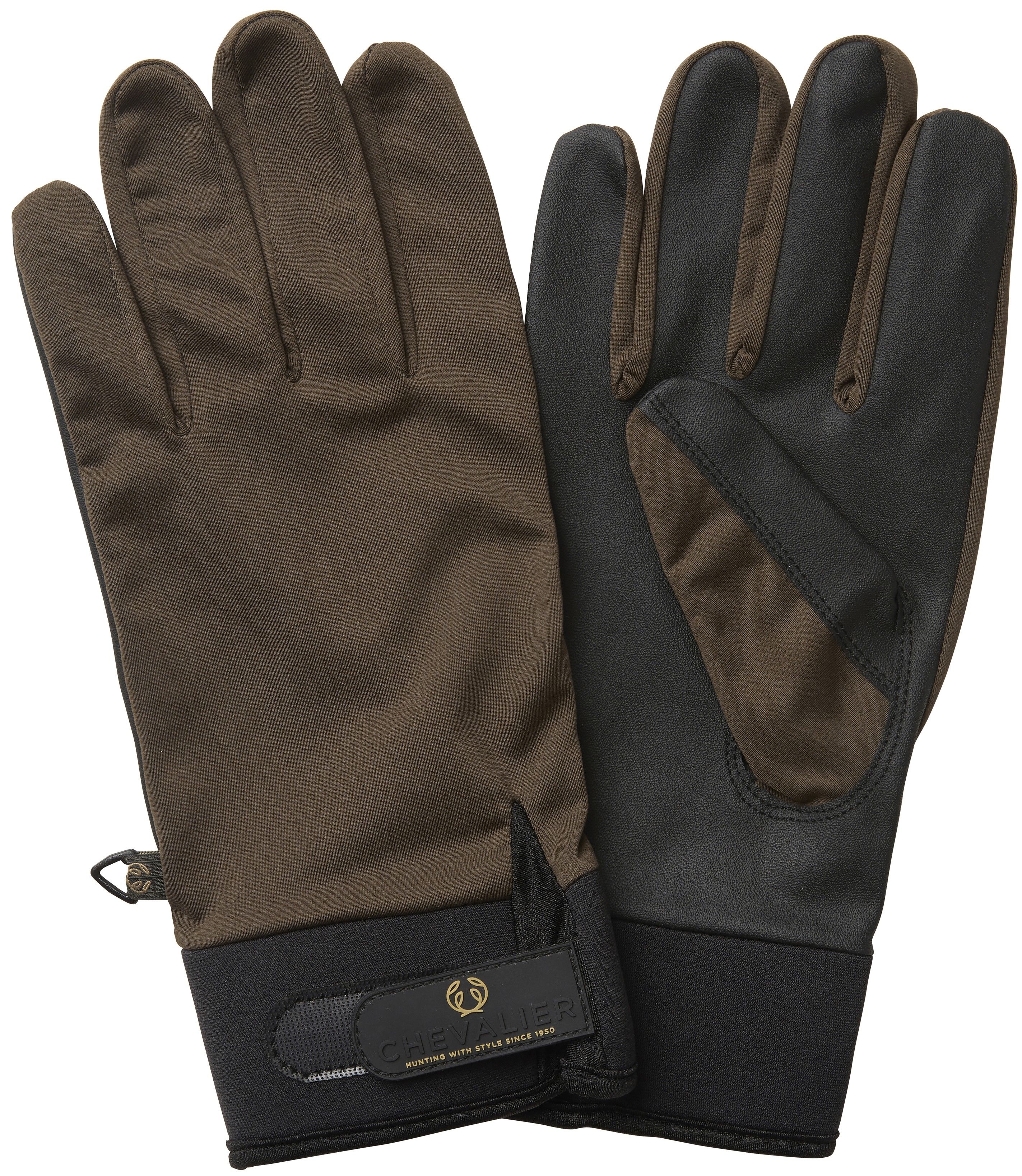 Shooting Gloves No Slip Leather Brown