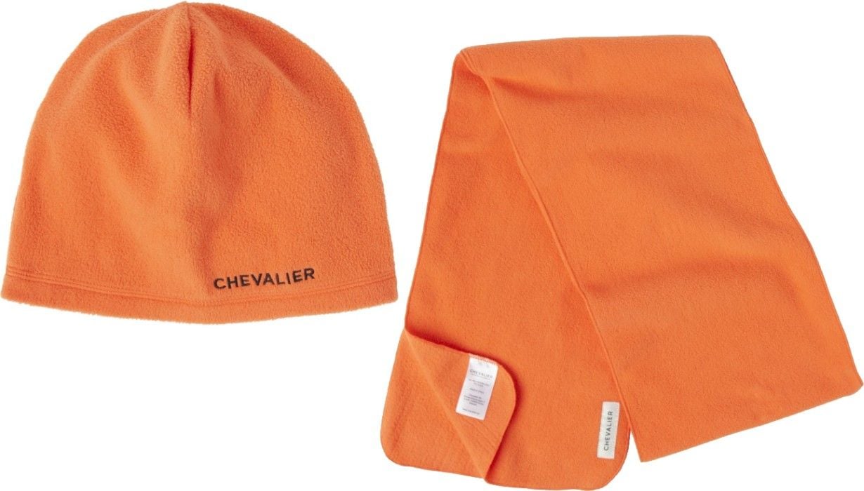 Teal Beanie/Scarf Set High Vis Orange